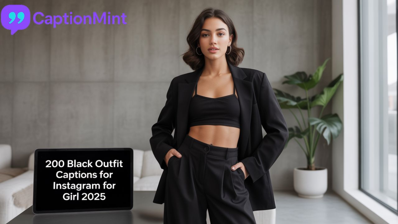 200 Black Outfit Captions For Instagram For Girl 2025