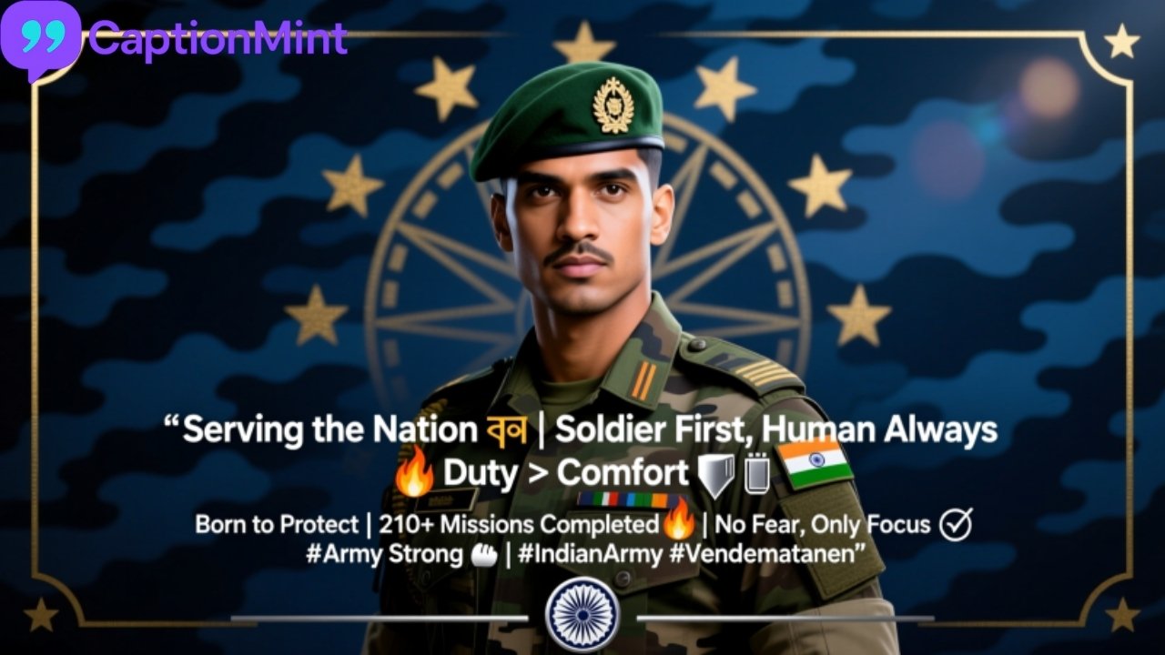 210+ Best Indian Army Bio for Instagram with Emoji & Attitude (2025)