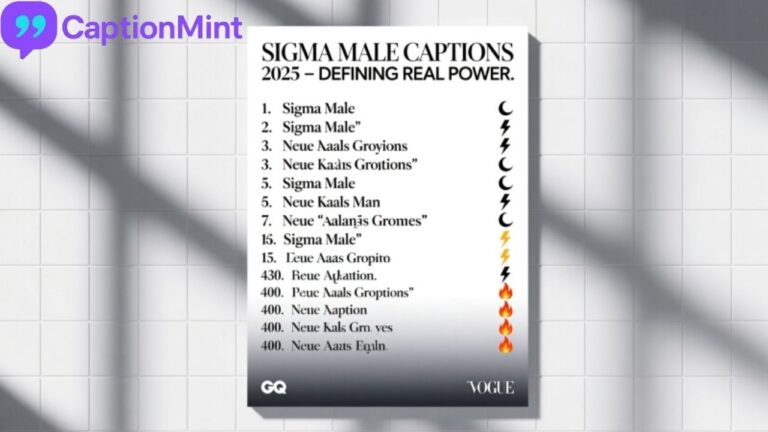 400+ Sigma Male Captions for Instagram That Define Real Power in 2025