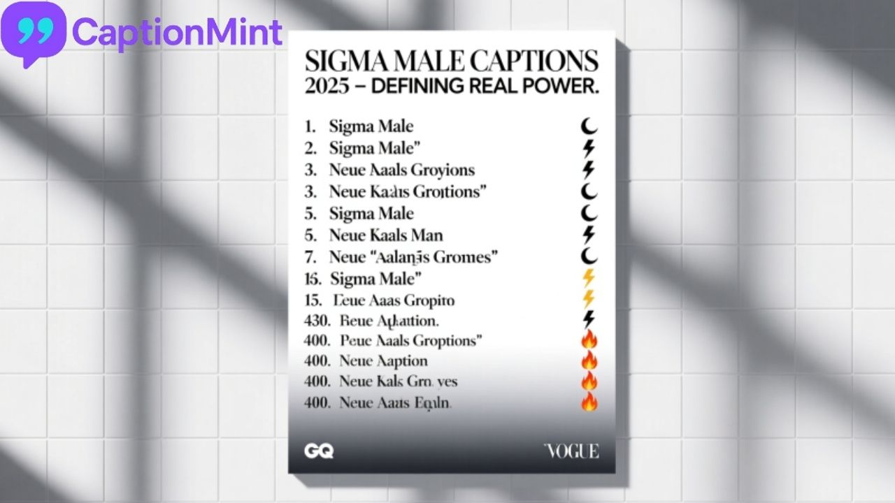 400+ Sigma Male Captions for Instagram That Define Real Power in 2025
