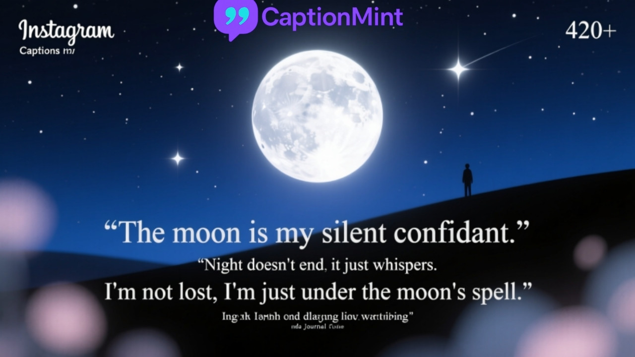 420+ Aesthetic Moon Captions for Instagram to Capture Night Vibes