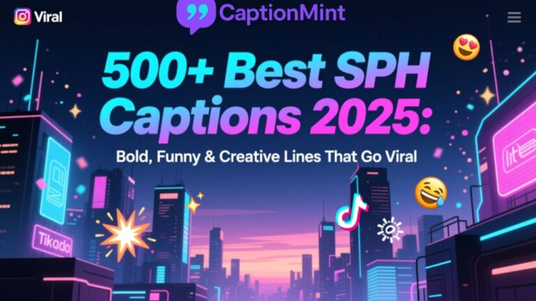 500+ Best SPH Captions 2025: Bold, Funny & Creative Lines That Go Viral