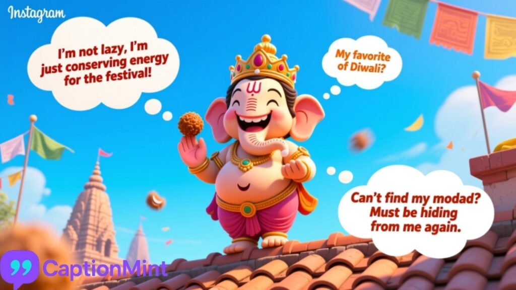 Funny Ganpati Captions for Instagram