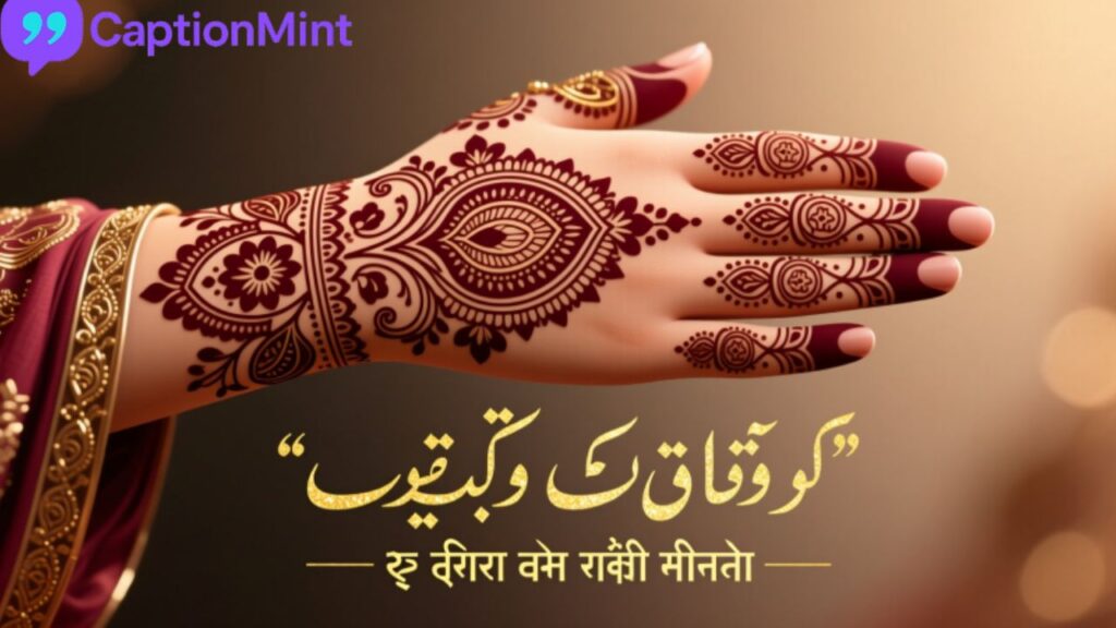 Mehndi Captions for Instagram in Urdu & Hindi