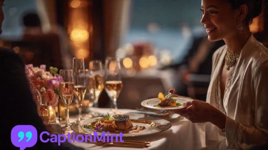 Luxury Dining Experience Captions
