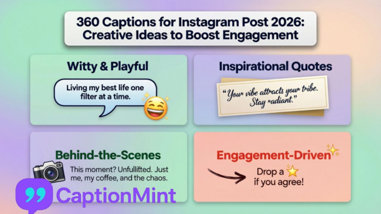 360 Captions for Instagram Post 2026: Creative Ideas to Boost Engagement